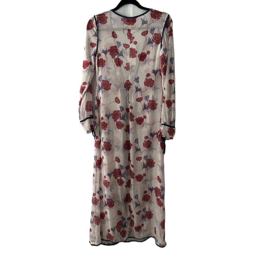 NWT Endless Rose Darling Poppy Floral Boho Wrap Chiffon Duster Coat Size Small - Picture 4 of 9